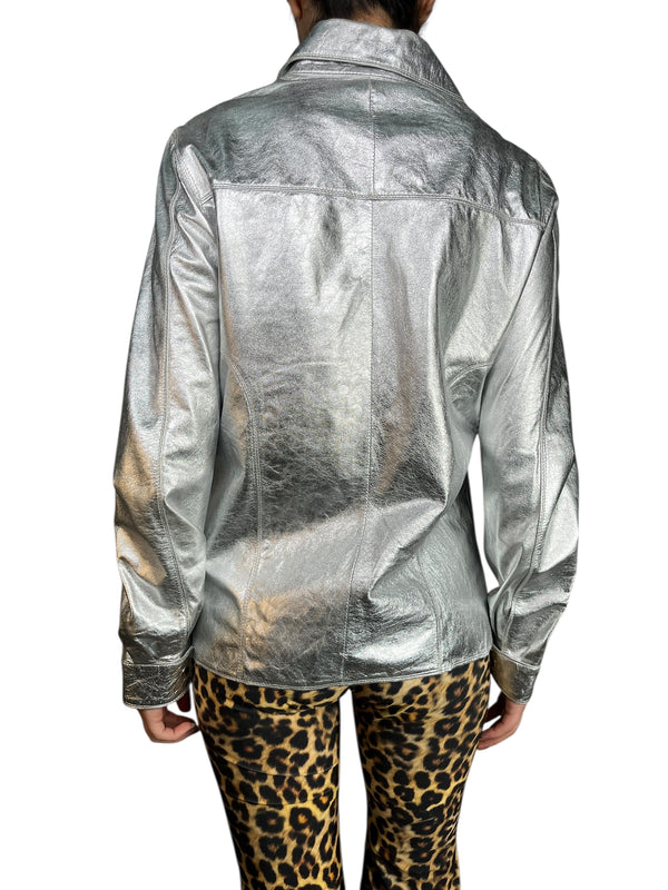 Sobrecamisa Cuero Plateada