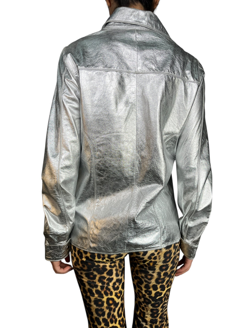 Sobrecamisa Cuero Plateada