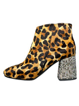 Botas Print Taco Ancho Strass