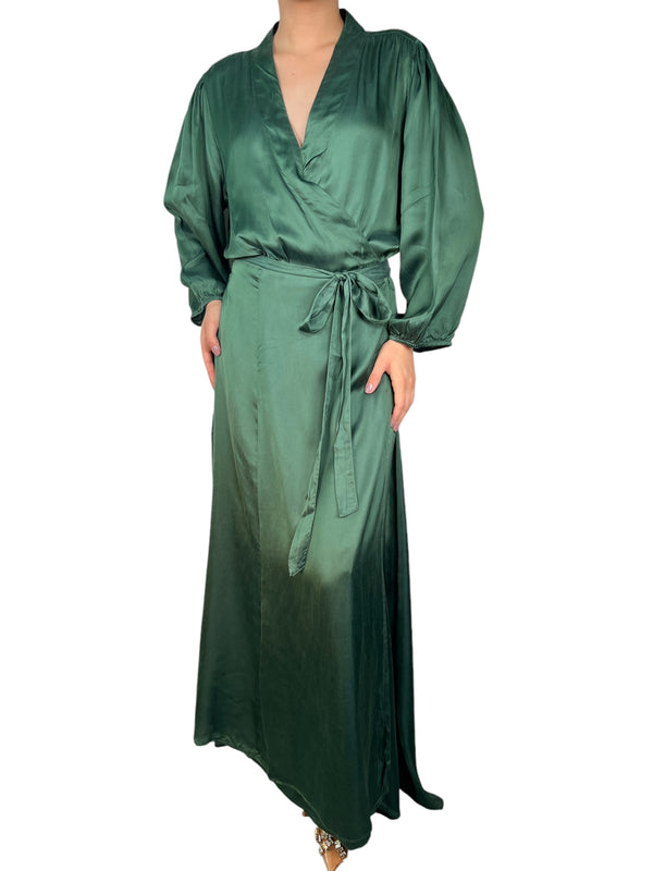 Vestido Wrap Satinado