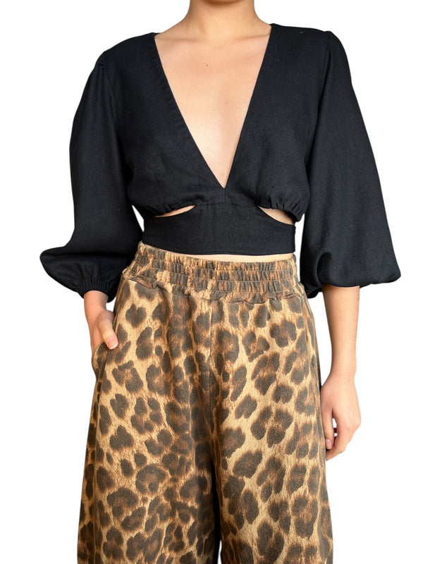 Crop Top Manga Globo