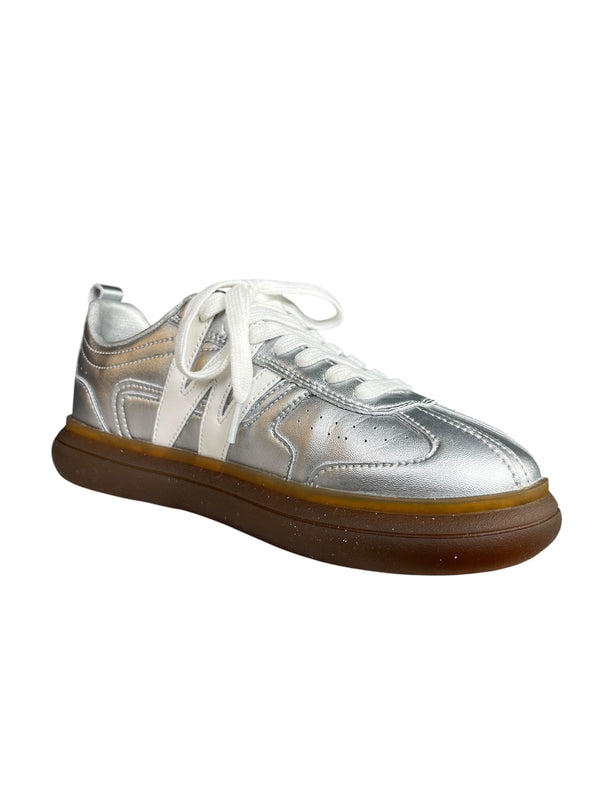 Zapatillas Luv Plata Cuero