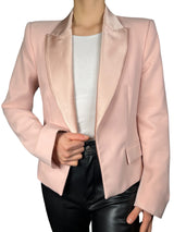 Blazer Entallado Solapas Satinadas