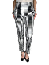 Pantalones Vichy Blanco-Negro