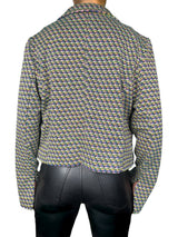 Chaqueta texturizada con hilos metalizados