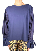 Blusa Mangas Fruncidas
