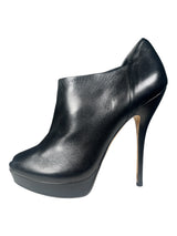 Botines Taco Peep Toe Cuero