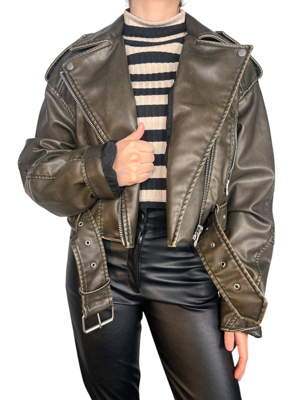 Chaqueta Biker Ecocuero