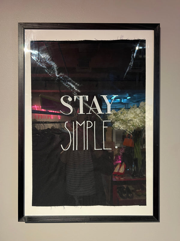 Cuadro Bordado Stay Simple