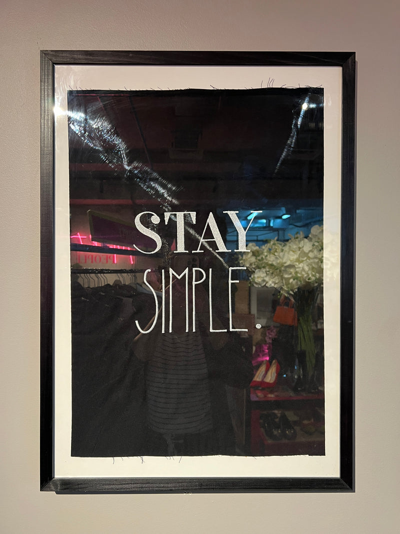 Cuadro Bordado Stay Simple