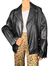 Chaqueta Cuero Estilo Biker