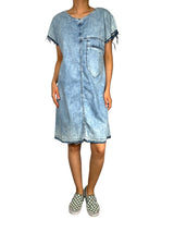 Vestido Denim Diseño Desflecado