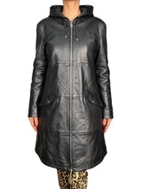 Chaqueta Capucha Cuero