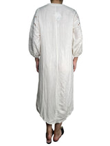 Vestido Blanco Mangas Bordadas