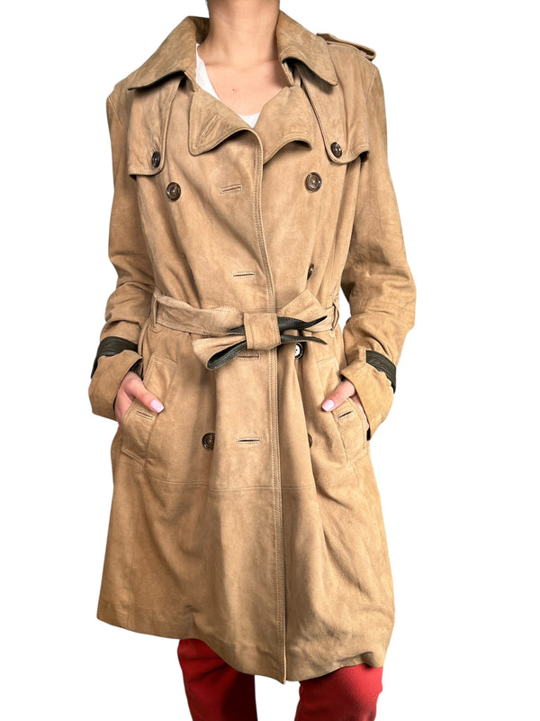 Trench Cuero Gamuza