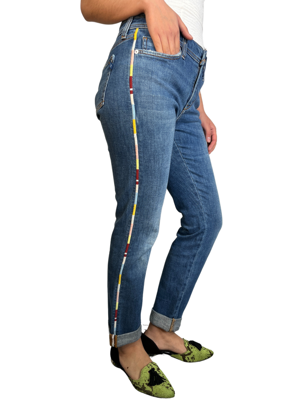 Pantalón Slim Boyfriend Crop