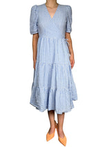 Vestido Vichy Celeste