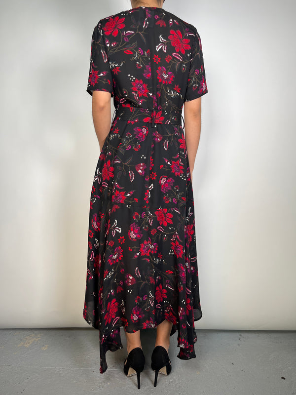 Vestido Seda Flores