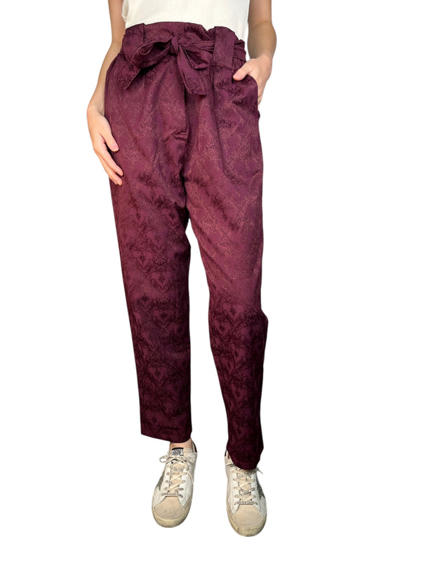 Pantalón Burdeo Jacquard