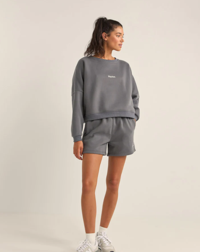 Shorts Logo Fleece Charcoal