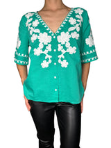Blusa Lino Bordada