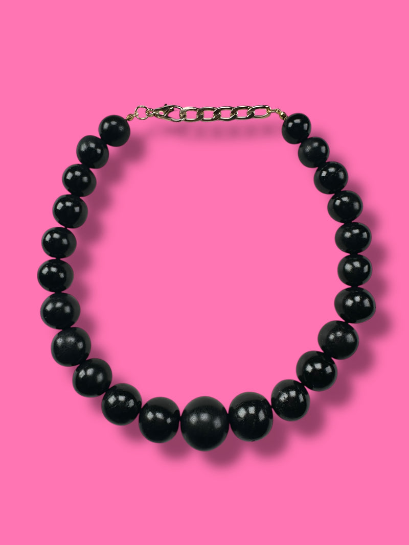 Collar Esferas Negro