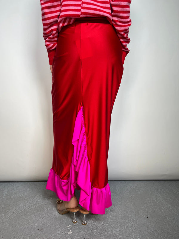 Falda Vuelo Fucsia