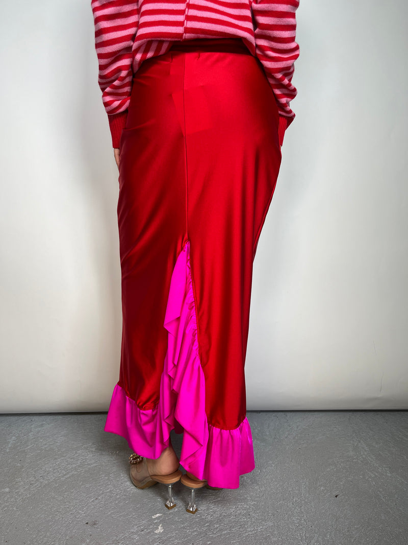 Falda Vuelo Fucsia
