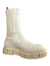 Botines Cuero Crema
