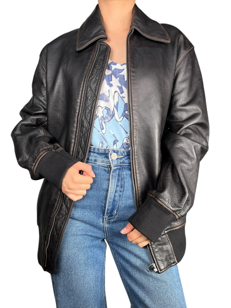 Chaqueta Cuero Oversize