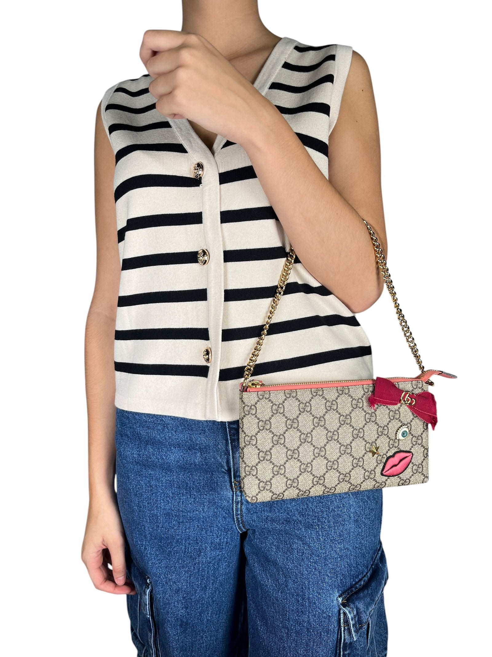 Cartera GG Supreme Monogram Embroidered Face GUCCI – Market People