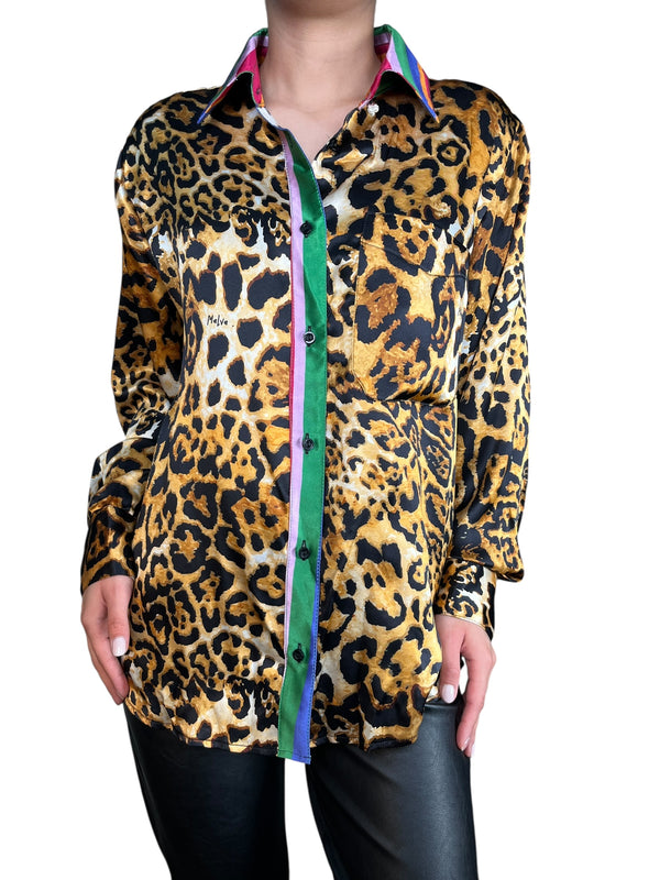 Blusa Satinada Animal Print