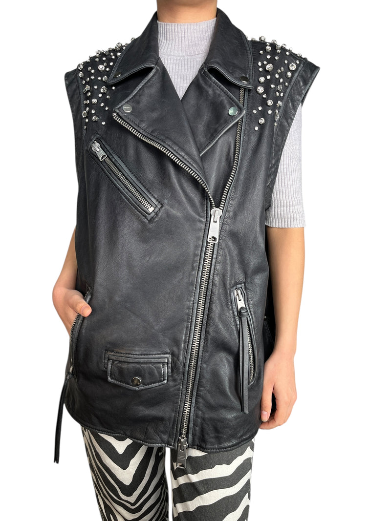 Chaqueta Cuero Aplicaciones