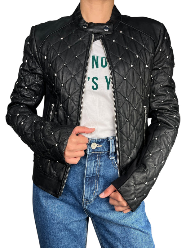 Chaqueta Cuero Tachas