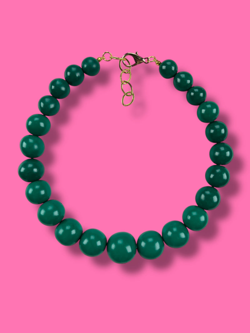 Collar Esferas Verde