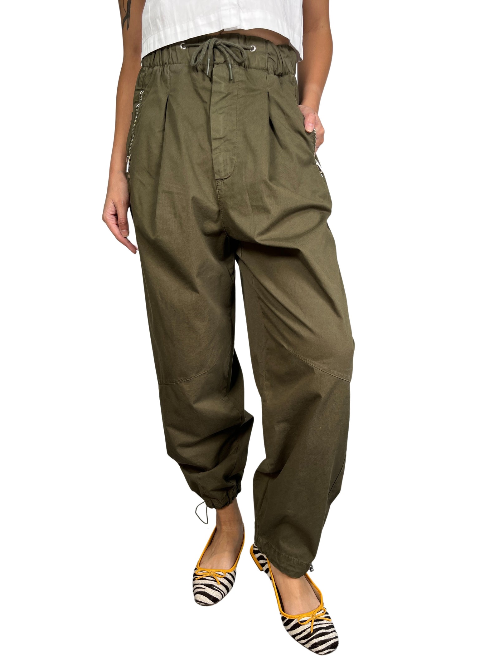 Pantalón Bombacho Verde ZARA – Market People