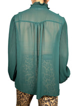 Blusa Plisada Traslucida