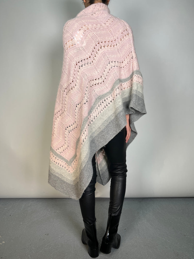 Poncho Baby Alpaca Y Seda