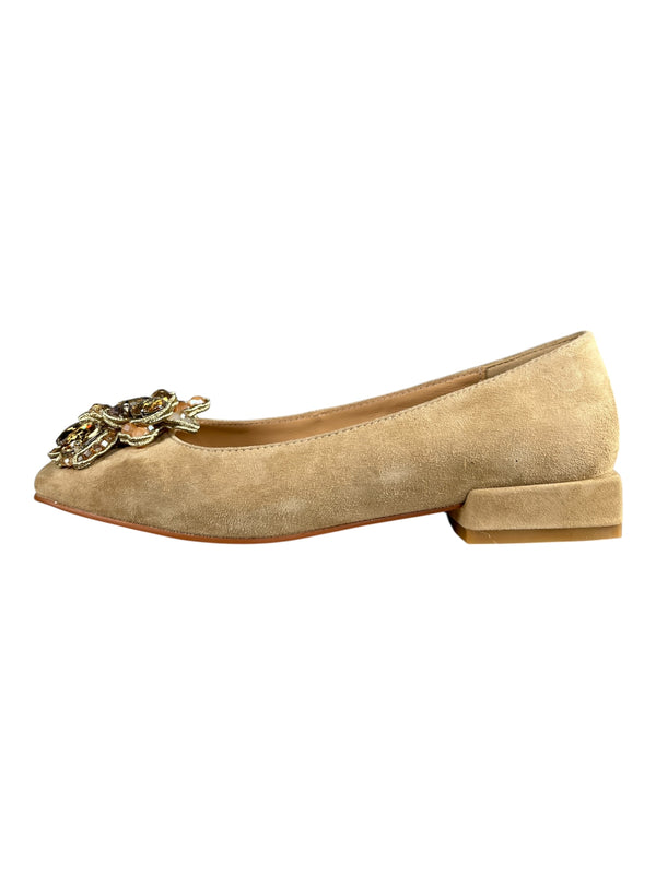 Bailarina Beige Gamuza
