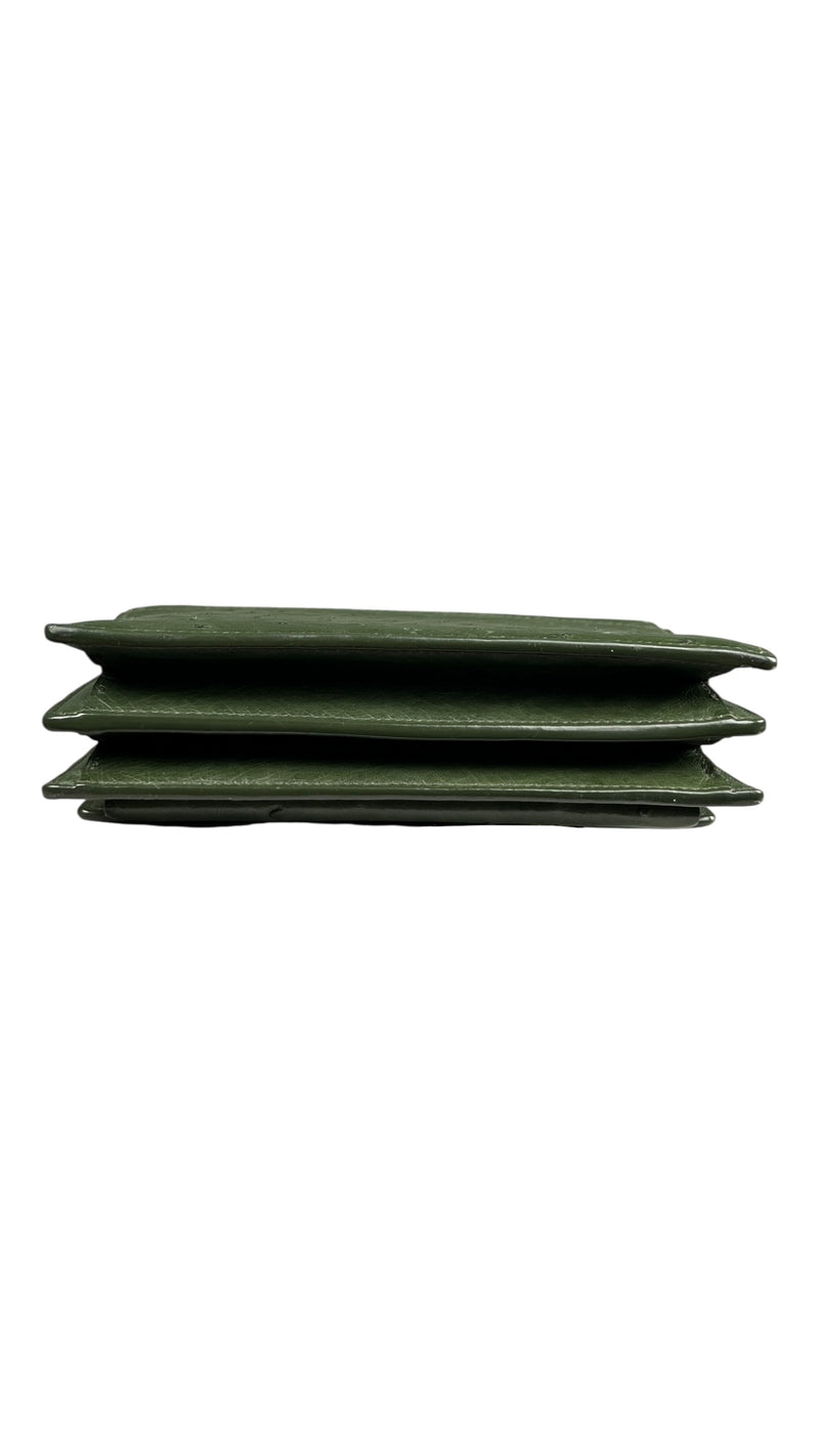 Cartera Cuero Verde