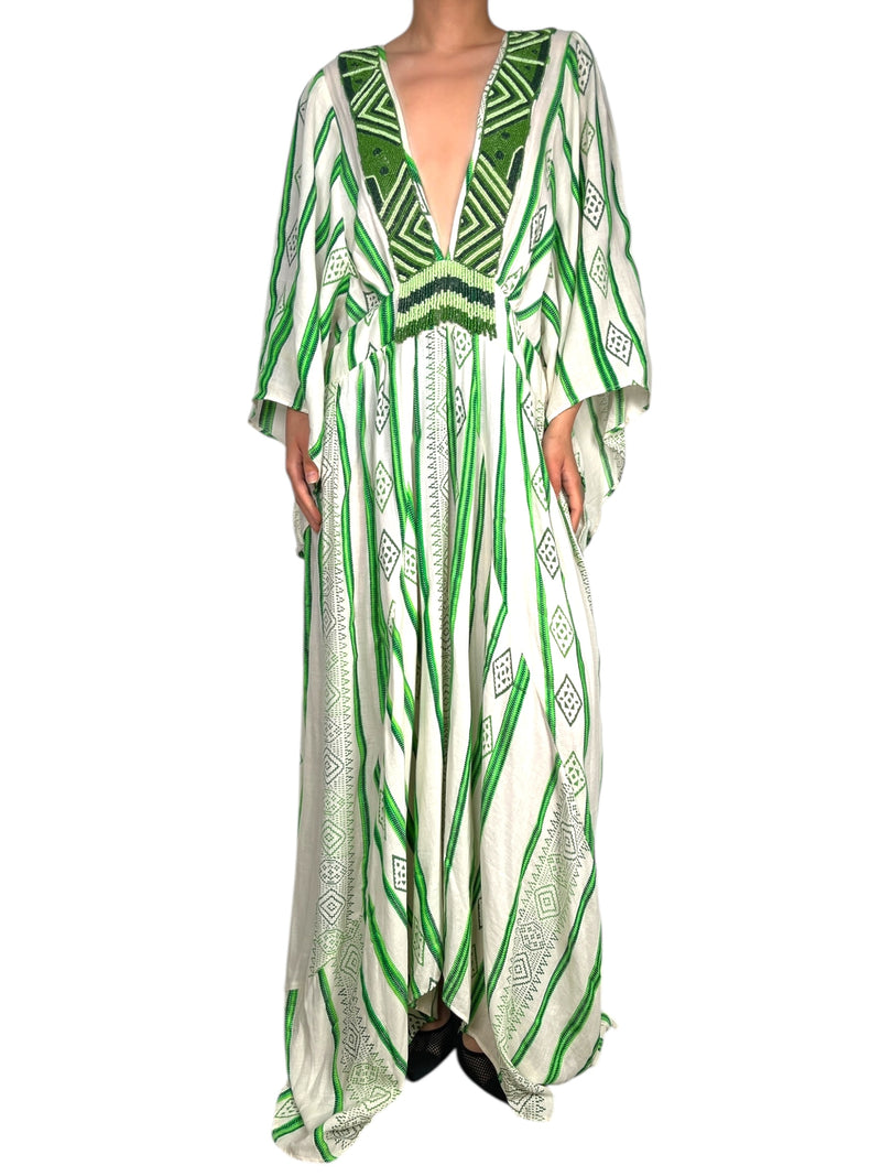 Vestido Estampado Mostacillas