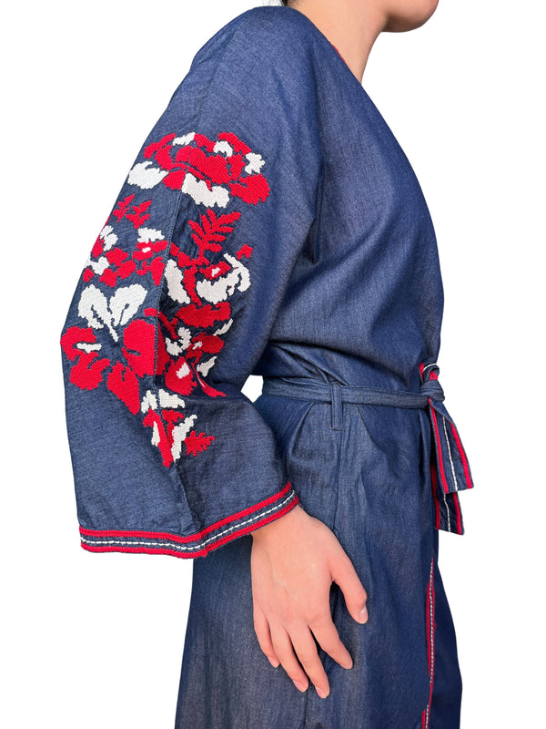 Vestido Greek Long Denim