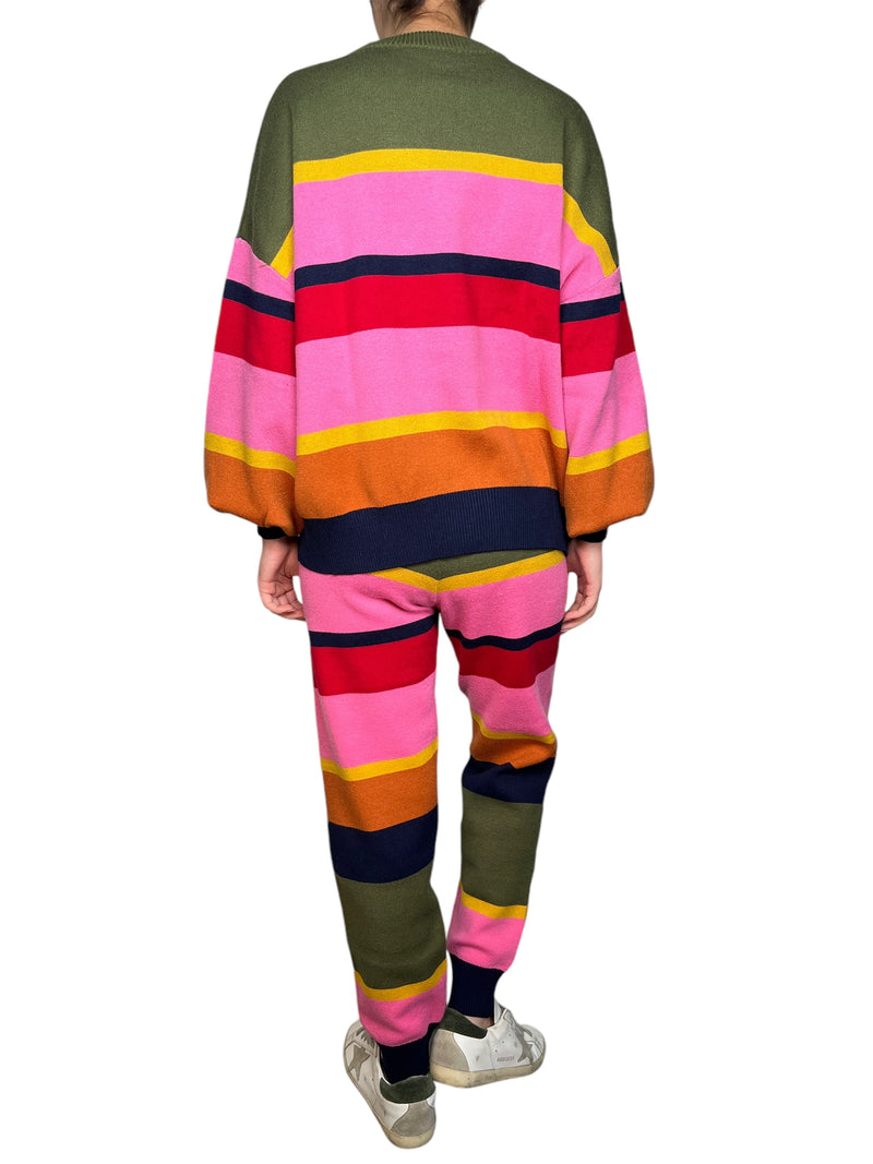 Set Autumn Stripe Knitted