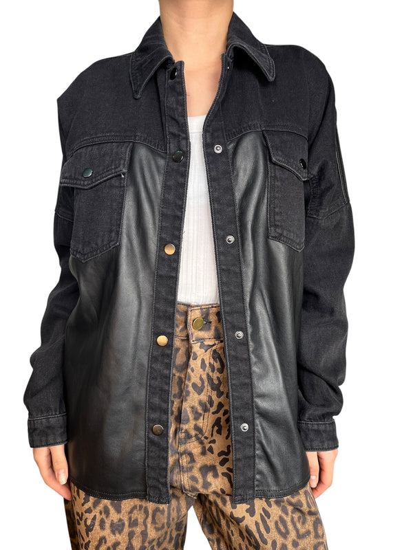 Chaqueta Denim Ecocuero