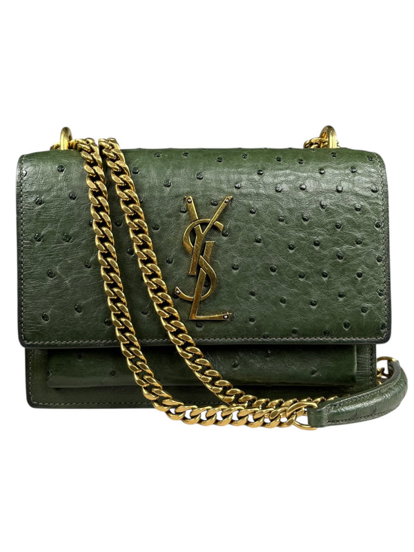 Cartera Cuero Verde