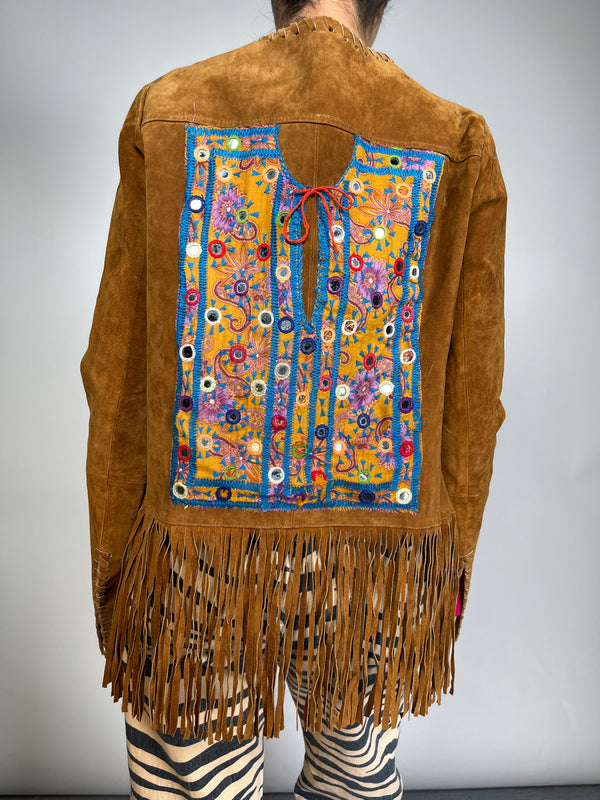 Chaqueta Flecos y Aplicaciones