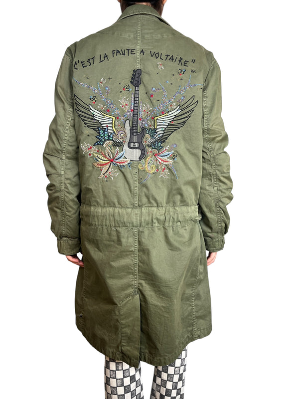 Chaqueta Verde Forro Desmontable