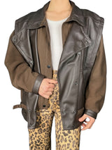 Chaqueta Doble Textura Cuero