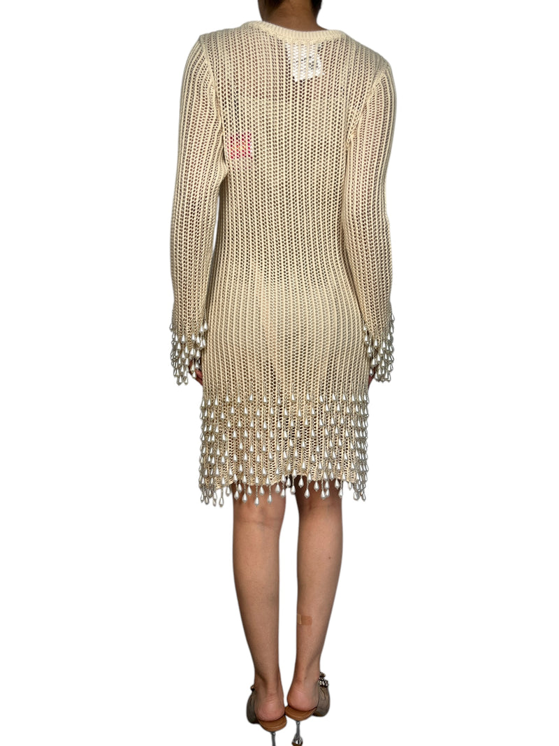 Vestido Flecos Mostacillas