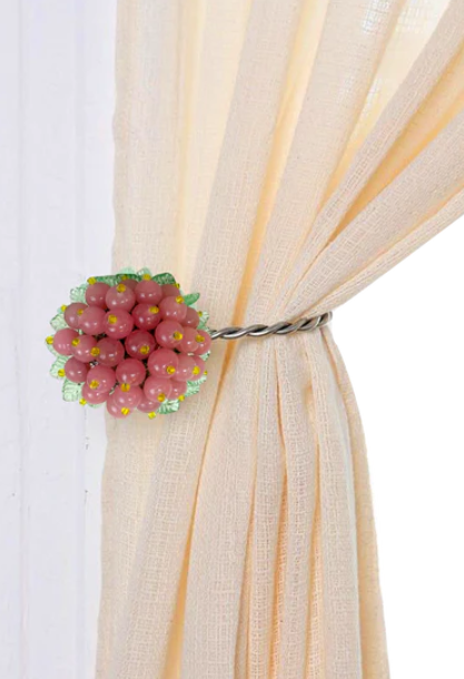 Set Sujeta Cortinas Rosa Y Menta